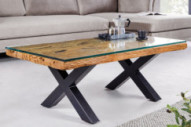  ÅTERVUNNEN TEAK & SVART METALL