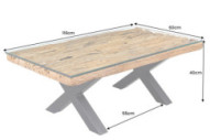 ÅTERVUNNEN TEAK & SVART METALL