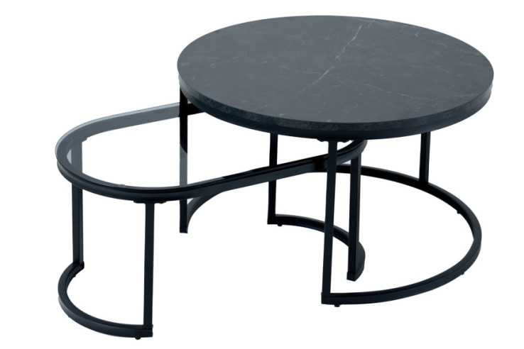  MARMORLOOK & RÖKGLAS SVART