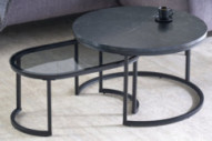  MARMORLOOK & RÖKGLAS SVART