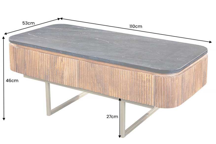  SVART MARMOR & MANGOTRÄ I GULD
