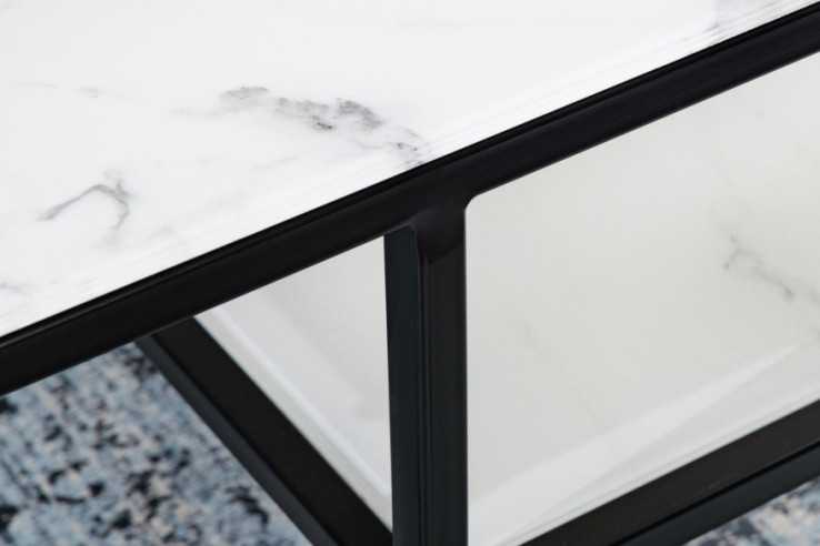  VIT MARMORLOOK & SVART METALL