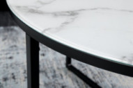  MARMORLOOK VITT GLAS & SVARTA BEN