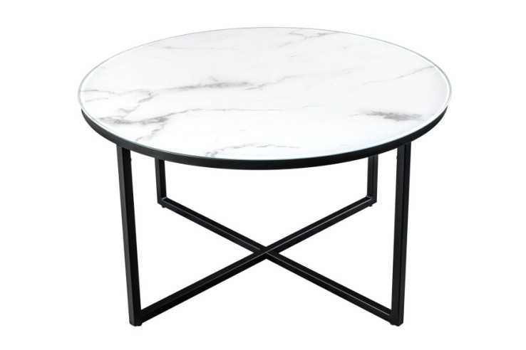  MARMORLOOK VITT GLAS & SVARTA BEN