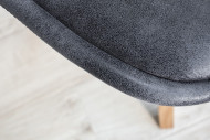NORDIC - ANTIKGRÅ STOL I POLYESTER/TRÄ