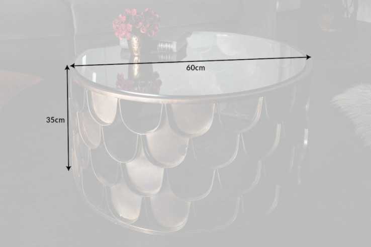  RÖKFÄRGAT GLAS & MÄSSING