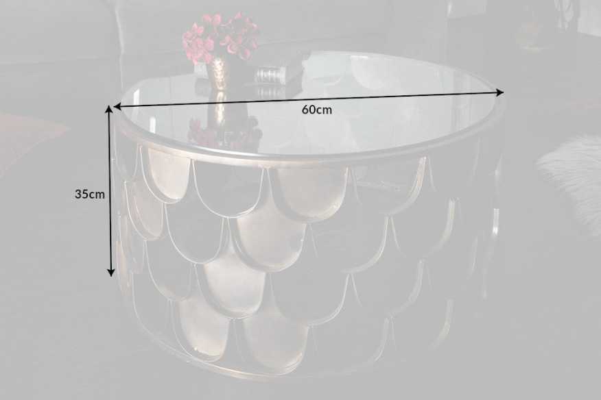  RÖKFÄRGAT GLAS & MÄSSING
