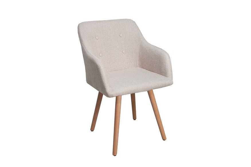 NORDIC XL - BEIGE STOL I POLYESTER/TRÄ