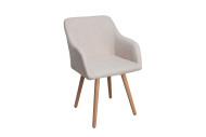 NORDIC XL - BEIGE STOL I POLYESTER/TRÄ
