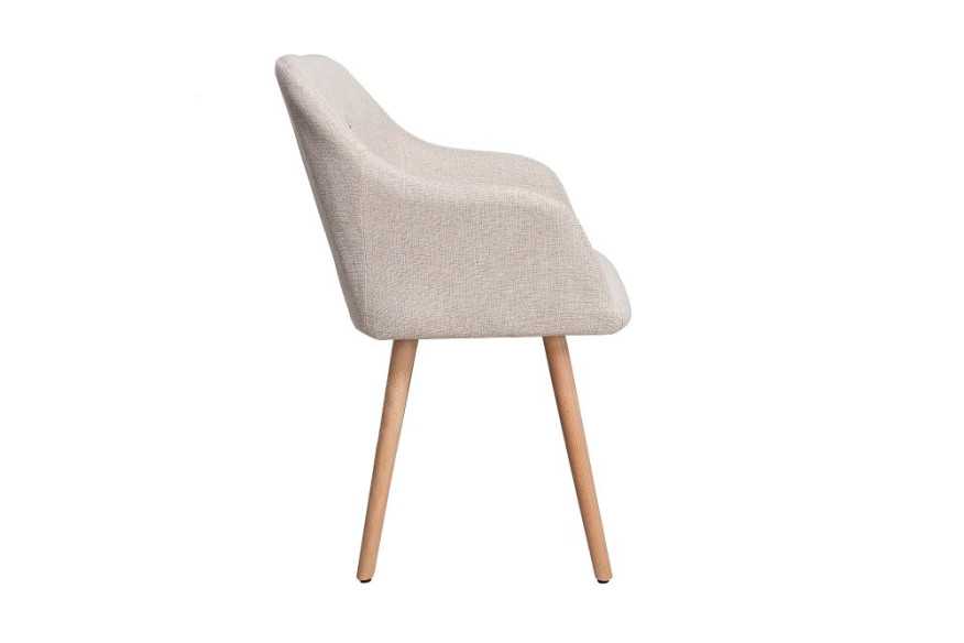 NORDIC XL - BEIGE STOL I POLYESTER/TRÄ