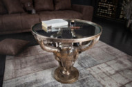 BRONSFÄRGAD METALL OCH GLAS