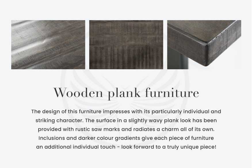  MANGOTRÄ GRÅ & SVART METALL