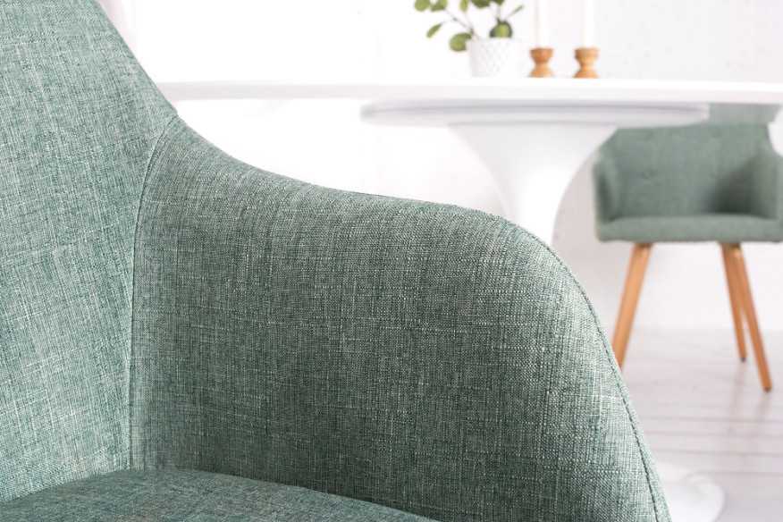 NORDIC - LIMEFÄRGAD STOL I POLYESTER/TRÄ
