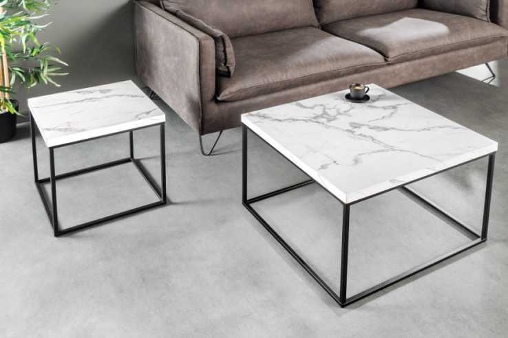 VIT MARMORLOOK & SVART METALL