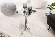 PICCOLO - 55 cm fyrkantigt sidobord i silver