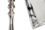 PICCOLO - 55 cm fyrkantigt sidobord i silver