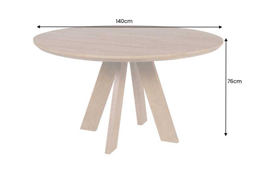 LYRA - 140CM RUNDT MATBORD