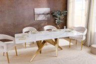 KERAMIK VIT MARMOR & CHAMPAGNEGULD