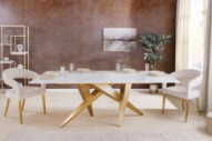 KERAMIK VIT MARMOR & CHAMPAGNEGULD
