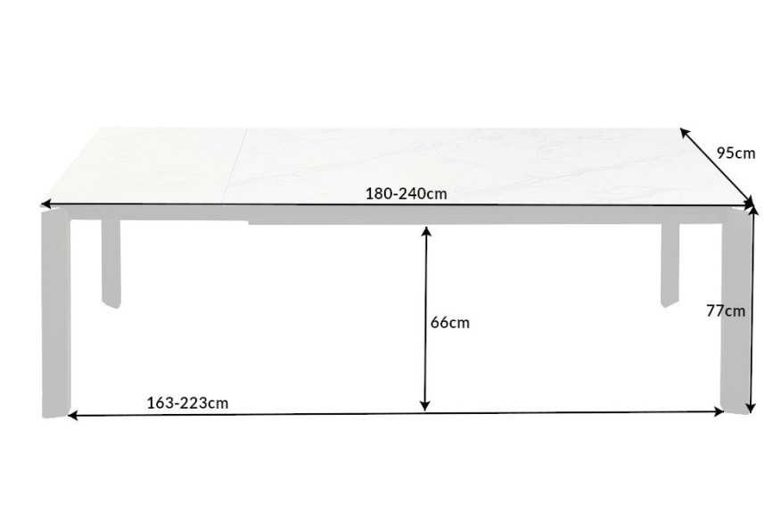 GALATEA - 180-240CM MATBORD