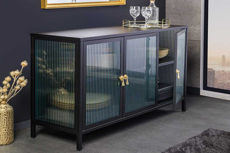RIBBAT GLAS SVART/GULD