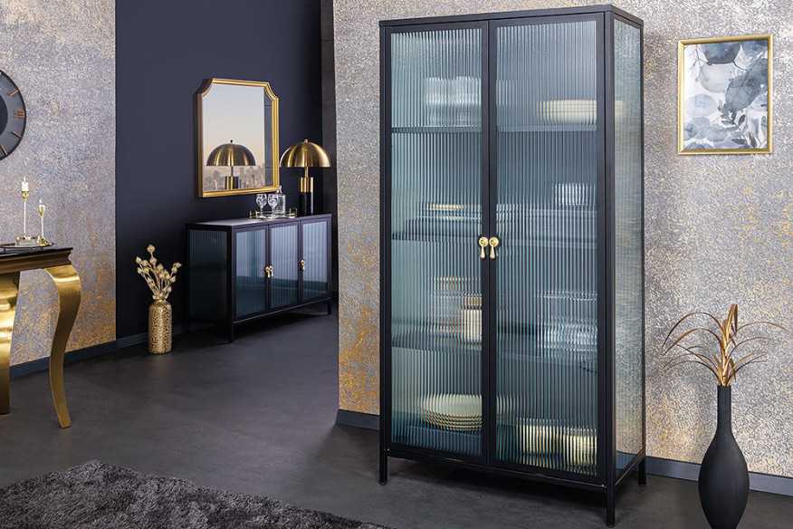  RIBBAT GLAS & SVART GULD