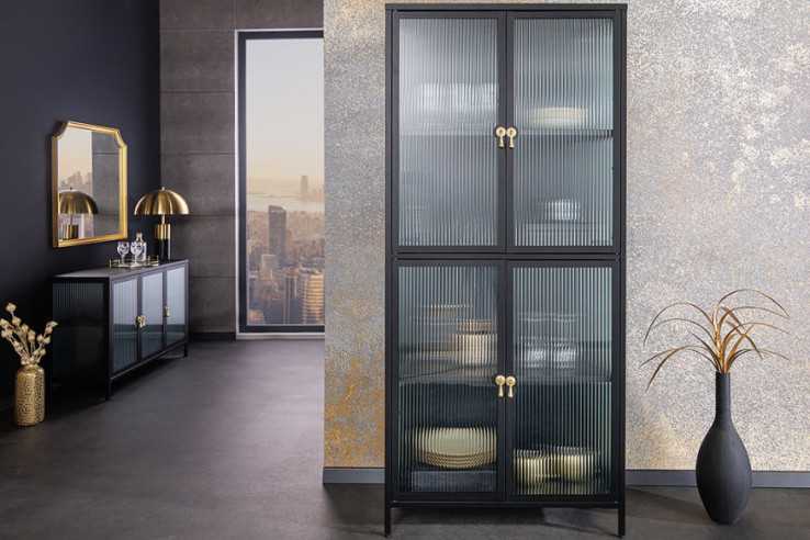  RIBBAT GLAS SVART/GULD