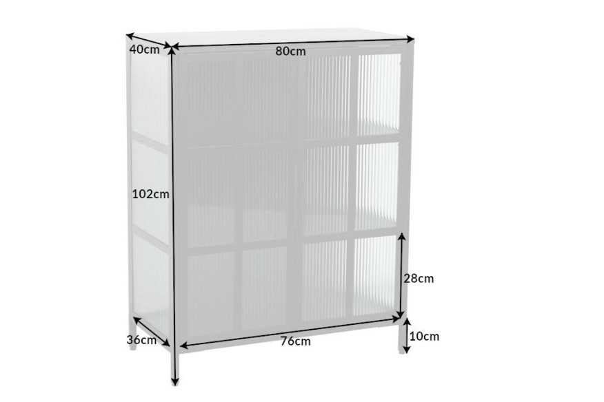  RILLLAT GLAS SVART STÅL