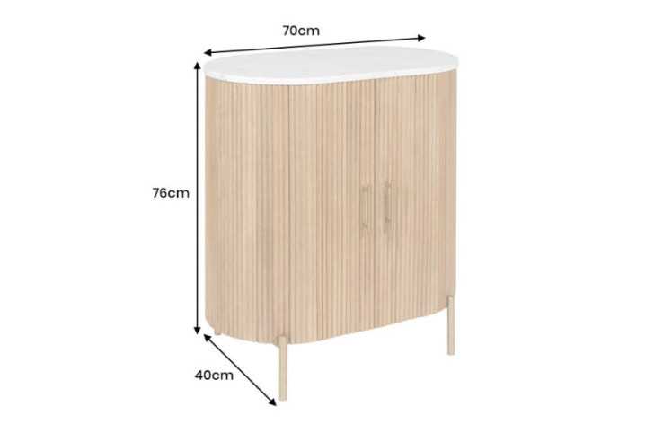  MANGOTRÄ & VIT MARMORSKIVA