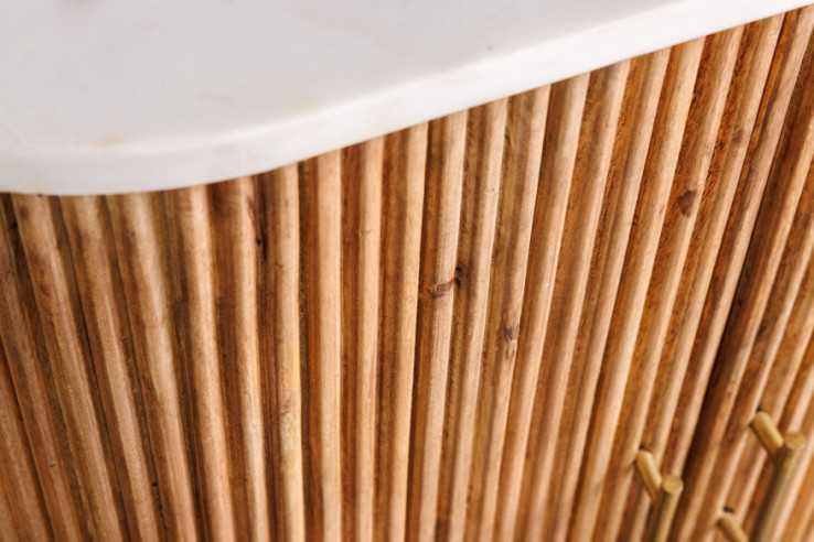  MANGOTRÄ & VIT MARMORSKIVA