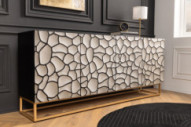  3D MOSAIK MANGOTRÄ SVART/VIT