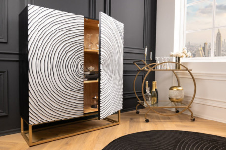 SVART/VIT MANGO MED GULDDER 2