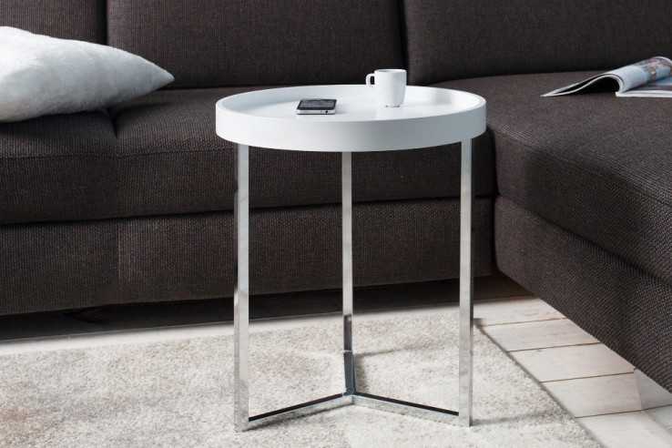Couchtisch Modul 40cm weiss silber