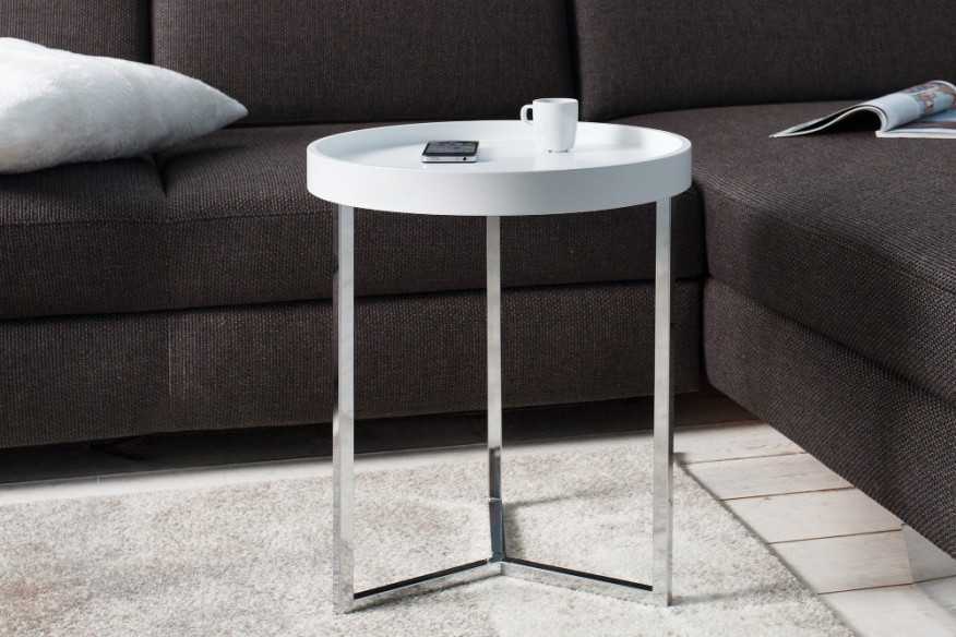 Couchtisch Modul 40cm weiss silber