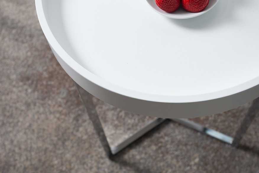 Couchtisch Modul 40cm weiss silber