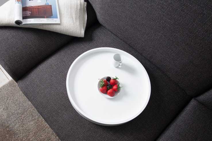 Couchtisch Modul 40cm weiss silber