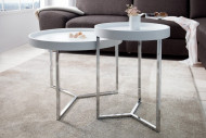 Couchtisch Modul 40cm weiss silber