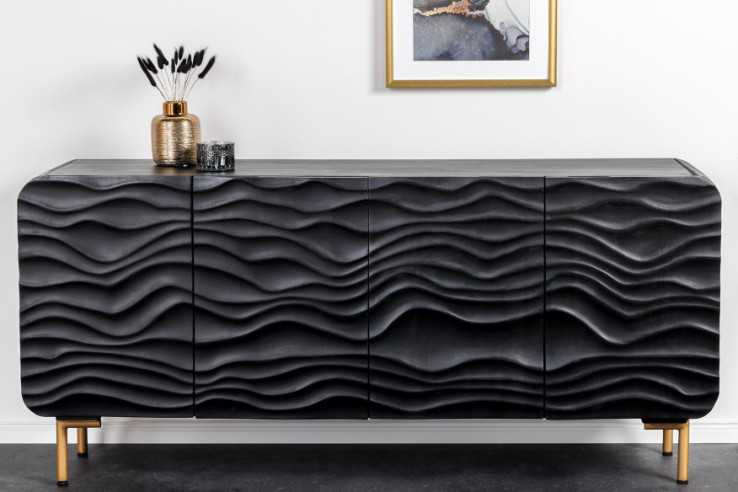 SVART MANGOTRÄ & GULDDETALJER