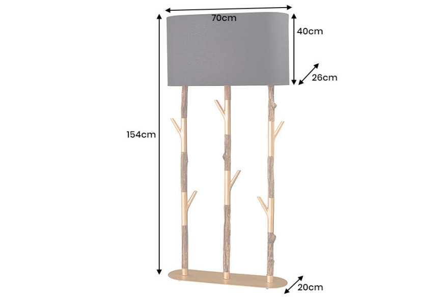 AURIGA - 70CM GOLVLAMPA MED KLÄDSTÄLL