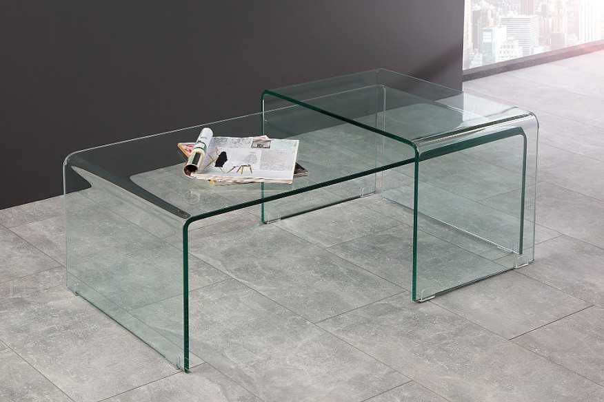 OPAQUE - SET MED TVÅ GLASBORD