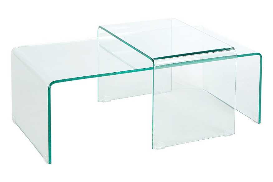OPAQUE - SET MED TVÅ GLASBORD
