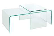 OPAQUE - SET MED TVÅ GLASBORD