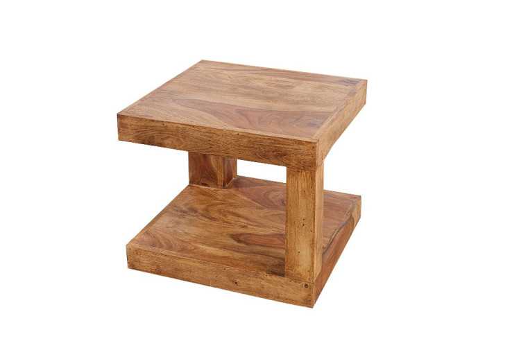 TOR - 45CM HANDGJORT BORD I SHEESHAM-TRÄ
