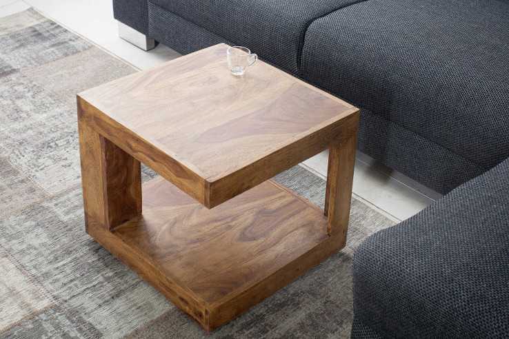 TOR - 45CM HANDGJORT BORD I SHEESHAM-TRÄ