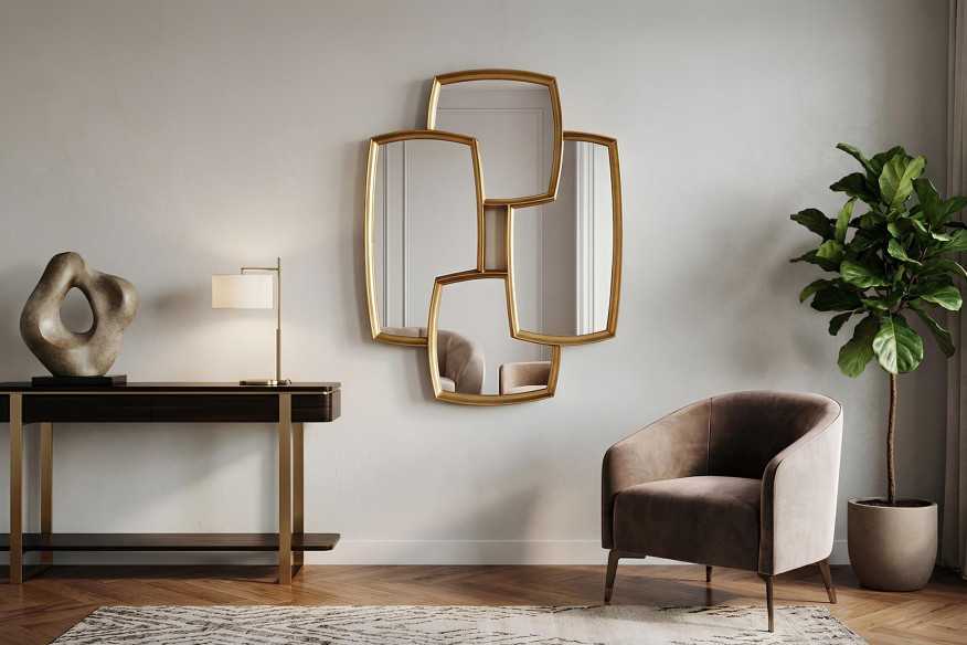 GULD & GEOMETRISK RAM