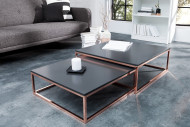 Couchtisch New Fusion 2er Set anthrazit kupfer