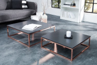 Couchtisch New Fusion 2er Set anthrazit kupfer