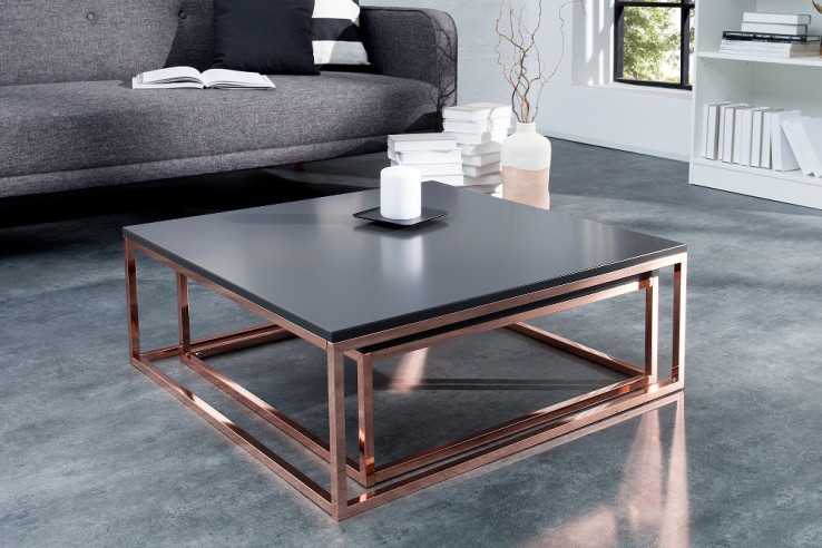 Couchtisch New Fusion 2er Set anthrazit kupfer