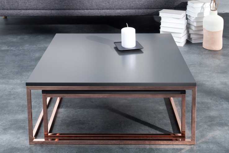 Couchtisch New Fusion 2er Set anthrazit kupfer