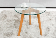 NORDIC OAK - 60cm soffbord i trä och glas